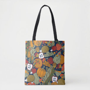 Autumn, polka dots, vintage, seamless pattern. tote bag