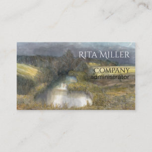 autumn pond business card