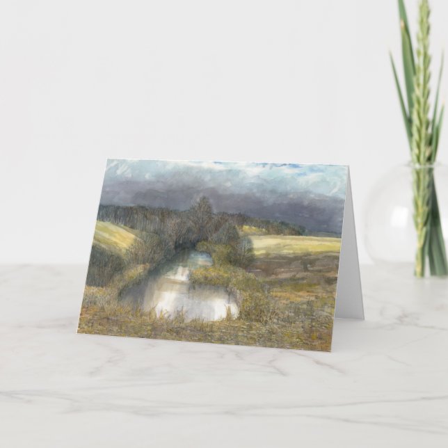 autumn pond card (Front)