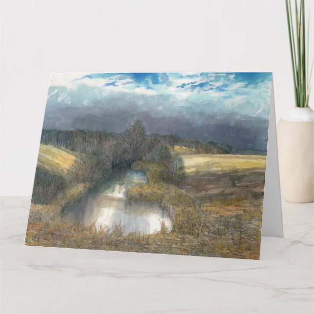 autumn pond card (Front)