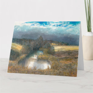 autumn pond card
