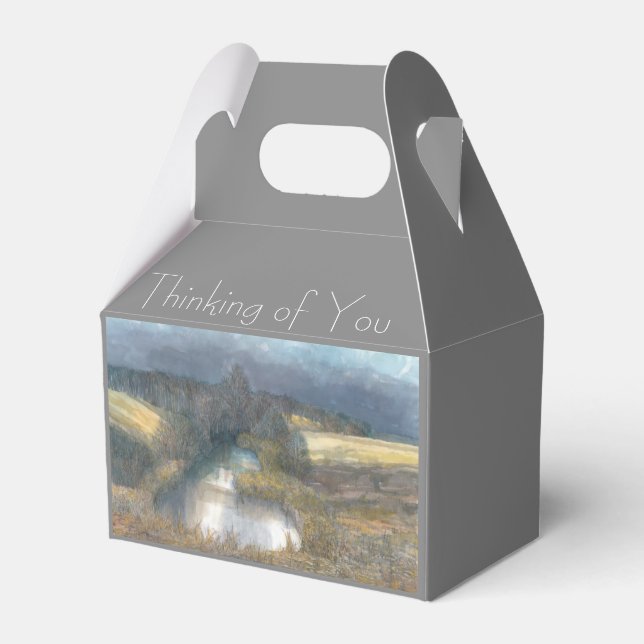 autumn pond favour box (Front Side)