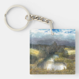 autumn pond key ring