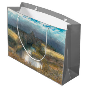 autumn pond large gift bag