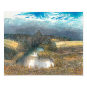 autumn pond photo print