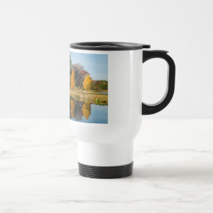 Autumn Pond Reflection Travel Mug