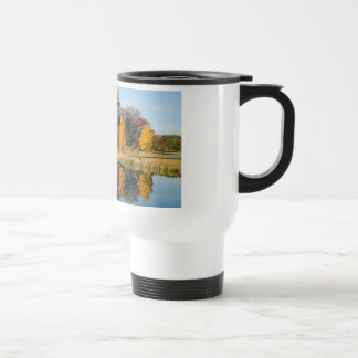 Autumn Pond Reflection Travel Mug