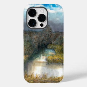 autumn pond watercolor Case-Mate iPhone 14 pro case