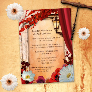 Autumn Post or After Wedding Photo Invitation