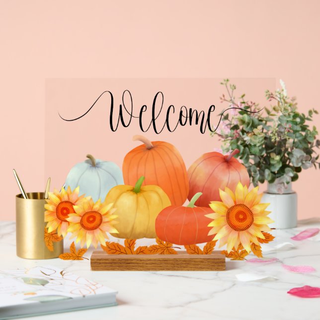 Autumn Pumpkin   Acrylic Sign (Wedding)