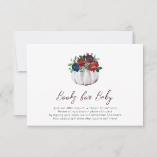 Autumn Pumpkin Baby Shower Books for Baby Card
