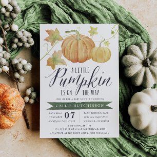 Autumn Pumpkin Baby Shower Invitation