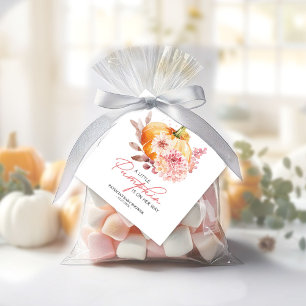 Autumn Pumpkin Baby Shower Personalised Favour Tags