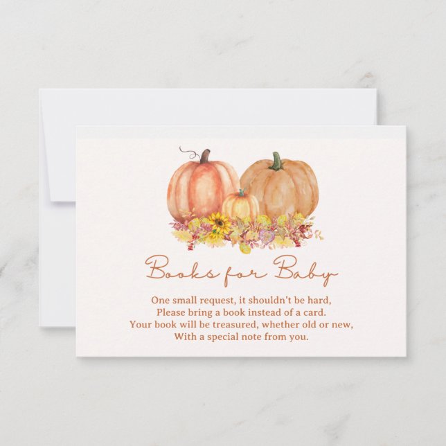 Autumn Pumpkin Books for Baby Card – Boho Fall (Front)