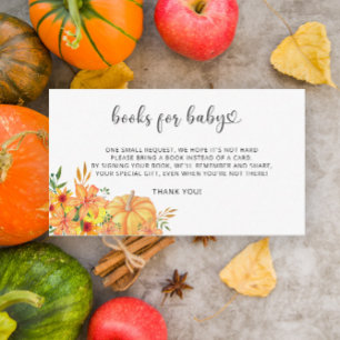 Autumn pumpkin - books for baby  enclosure card
