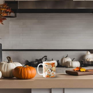Autumn Pumpkin Bouquet Design Coffee Mug