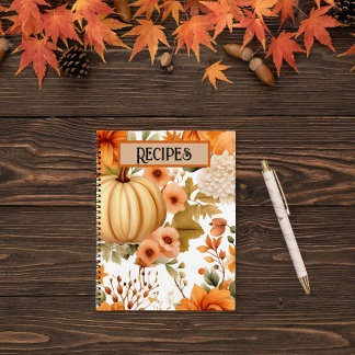 Autumn Pumpkin Bouquet Design Notebook