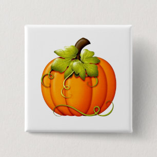 Autumn Pumpkin Button