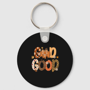 Autumn Pumpkin Christian Thanksgiving Faith God Is Key Ring