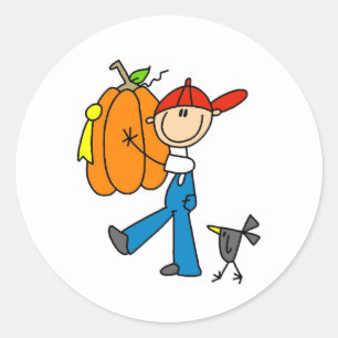 Autumn Pumpkin Classic Round Sticker