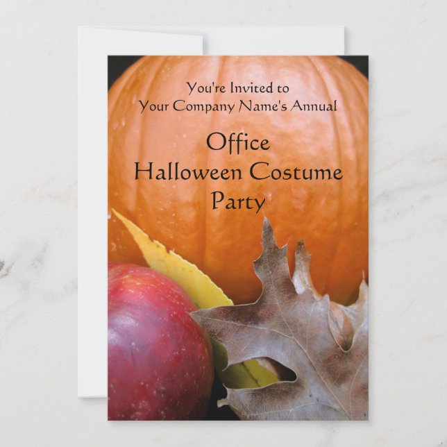Autumn Pumpkin Costume Party Invitation (Front)