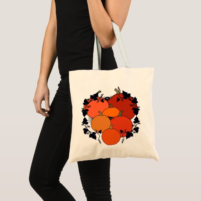 Autumn pumpkin design tote bag. bag (Front (Product))