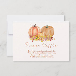 Autumn Pumpkin Diaper Raffle Card – Boho Fall