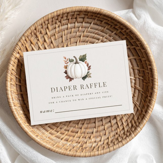 Autumn Pumpkin Diaper Raffle Enclosure Card (Creator Uploaded)