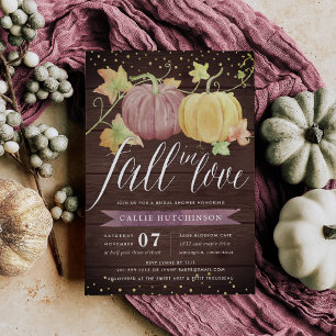 Autumn Pumpkin   Fall Bridal Shower Invitation