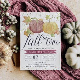 Autumn Pumpkin Fall Bridal Shower Invitation