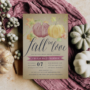Autumn Pumpkin Fall Bridal Shower Invitation