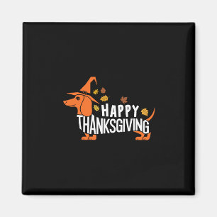Autumn Pumpkin Fall Dachshund Thanksgiving Womens  Magnet