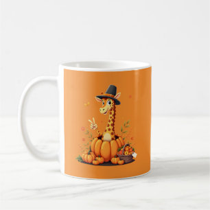 Autumn Pumpkin Fall Giraffe Thanksgiving Womens Me Coffee Mug