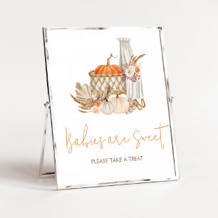 Autumn Pumpkin Fall in Love Babies are Sweet Poster