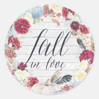 Autumn Pumpkin "Fall in Love" Stickers