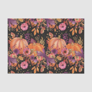 Autumn Pumpkin Fall Leaves Rustic Decoupage Tissue Paper