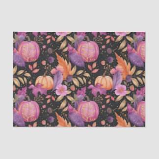 Autumn Pumpkin Fall Leaves Rustic Decoupage Tissue Paper