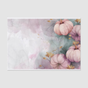 Autumn Pumpkin Fall Leaves Rustic Decoupage Tissue Paper