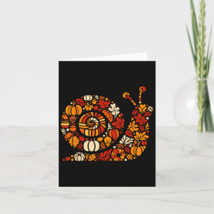 Autumn Pumpkin Fall Snail Thanksgiving Womens Mens Card