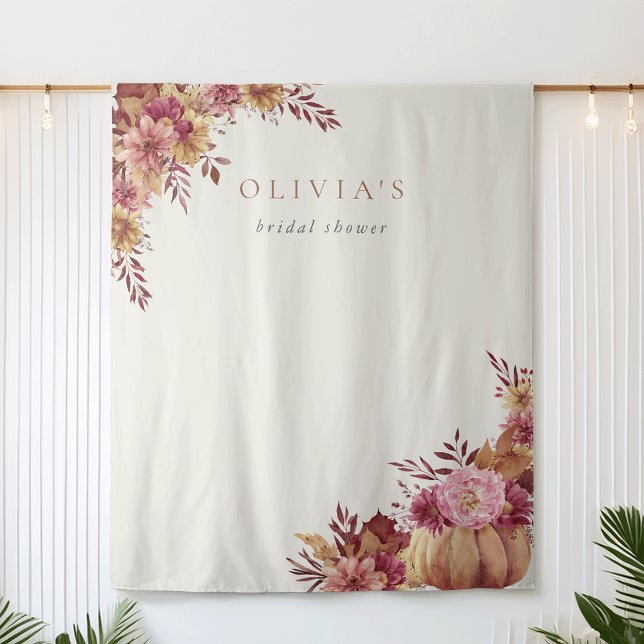 Autumn Pumpkin & Fall Wildflowers Event Backdrop Tapestry (Creator Uploaded)