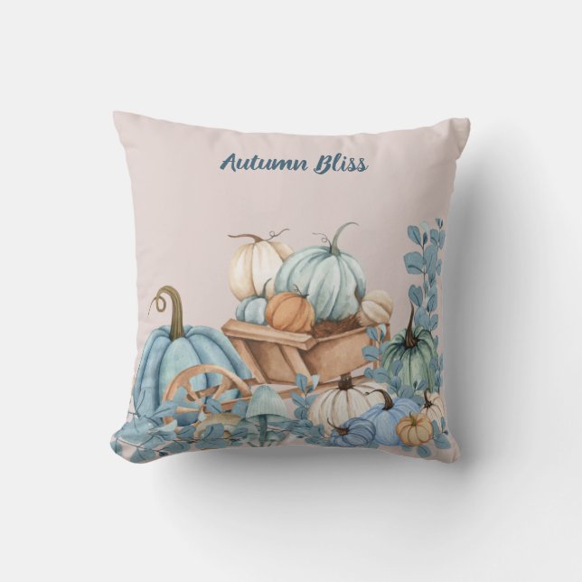 Autumn Pumpkin Garden  Cushion (Front)