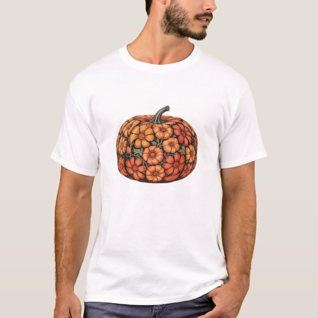 Autumn Pumpkin Halloween Classic T-Shirt.png T-Shirt (Front)