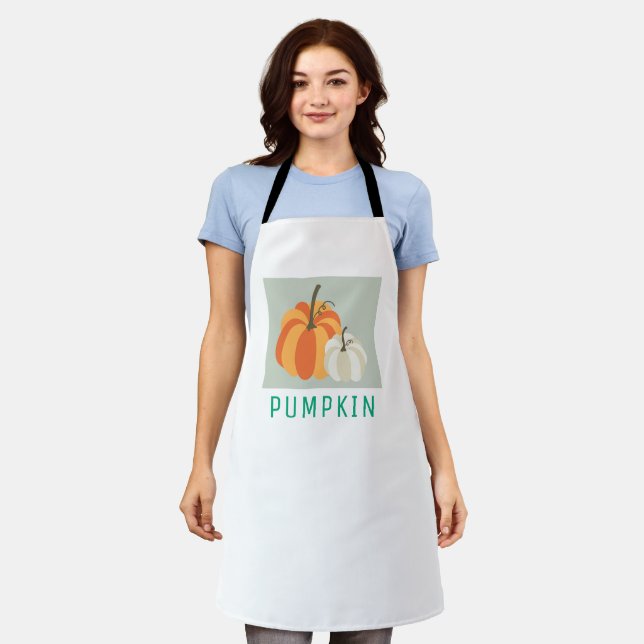 Autumn Pumpkin Harvest Design Apron (Worn)