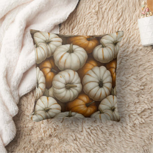 Autumn Pumpkin Harvest Pattern   Rustic Fall  Cushion