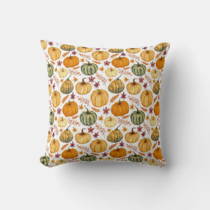 Autumn Pumpkin Harvest Rustic Farmhouse Home Decor Cushion
