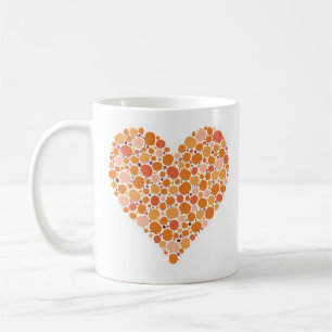 Autumn Pumpkin Heart Fall Leaves Colours October Coffee Mug