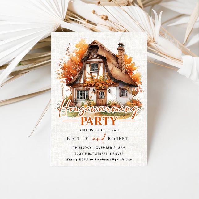 Autumn Pumpkin Housewarming Party Invitation (Creator Uploaded)