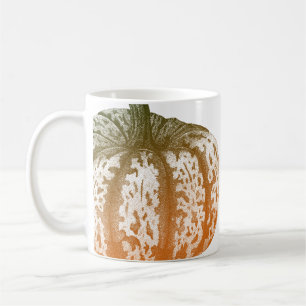 Autumn Pumpkin Ink Stipple Drawing Halloween Coffee Mug