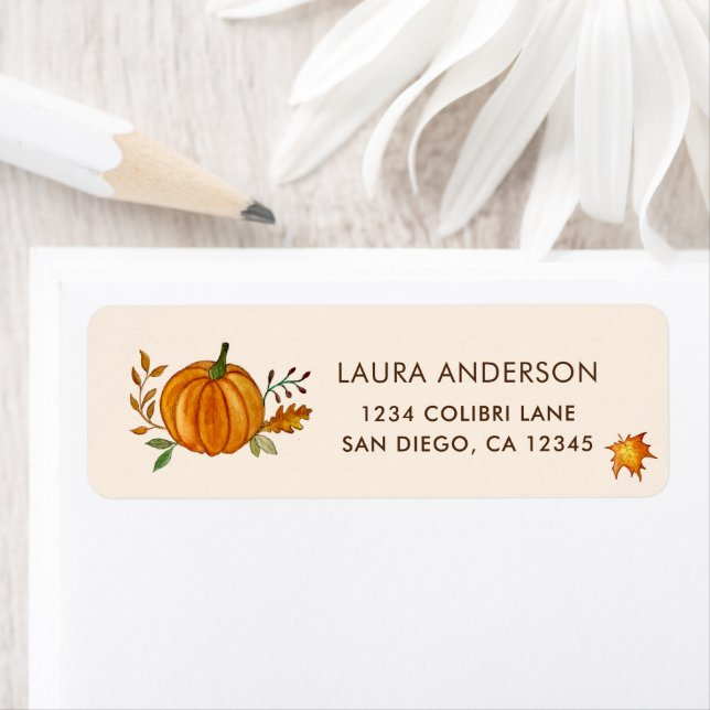 Autumn Pumpkin Label (Insitu)