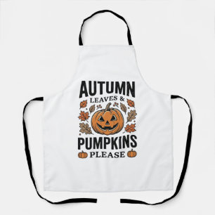 Autumn Pumpkin Leaves Pumpkins Please Vintage_1 Apron